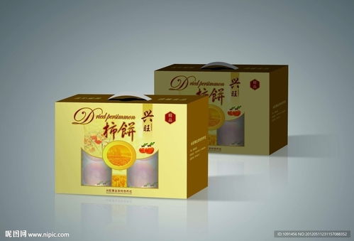 柿饼盒包装展开图设计 装潢印刷的艺术与工艺